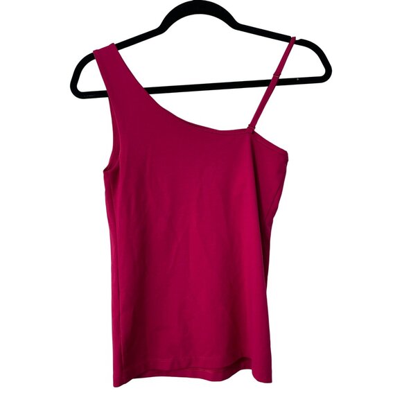 Banana Republic Tank Top Size XS Sleeveless One Shoulder Pink Rayon Feminine - Picture 1 of 6